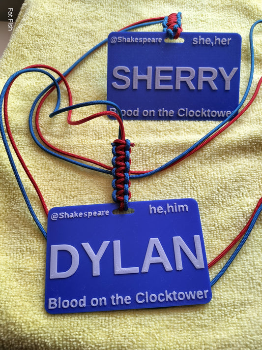 Unofficial - Basic Blue Blood on the Clocktower Inspired Name Tag